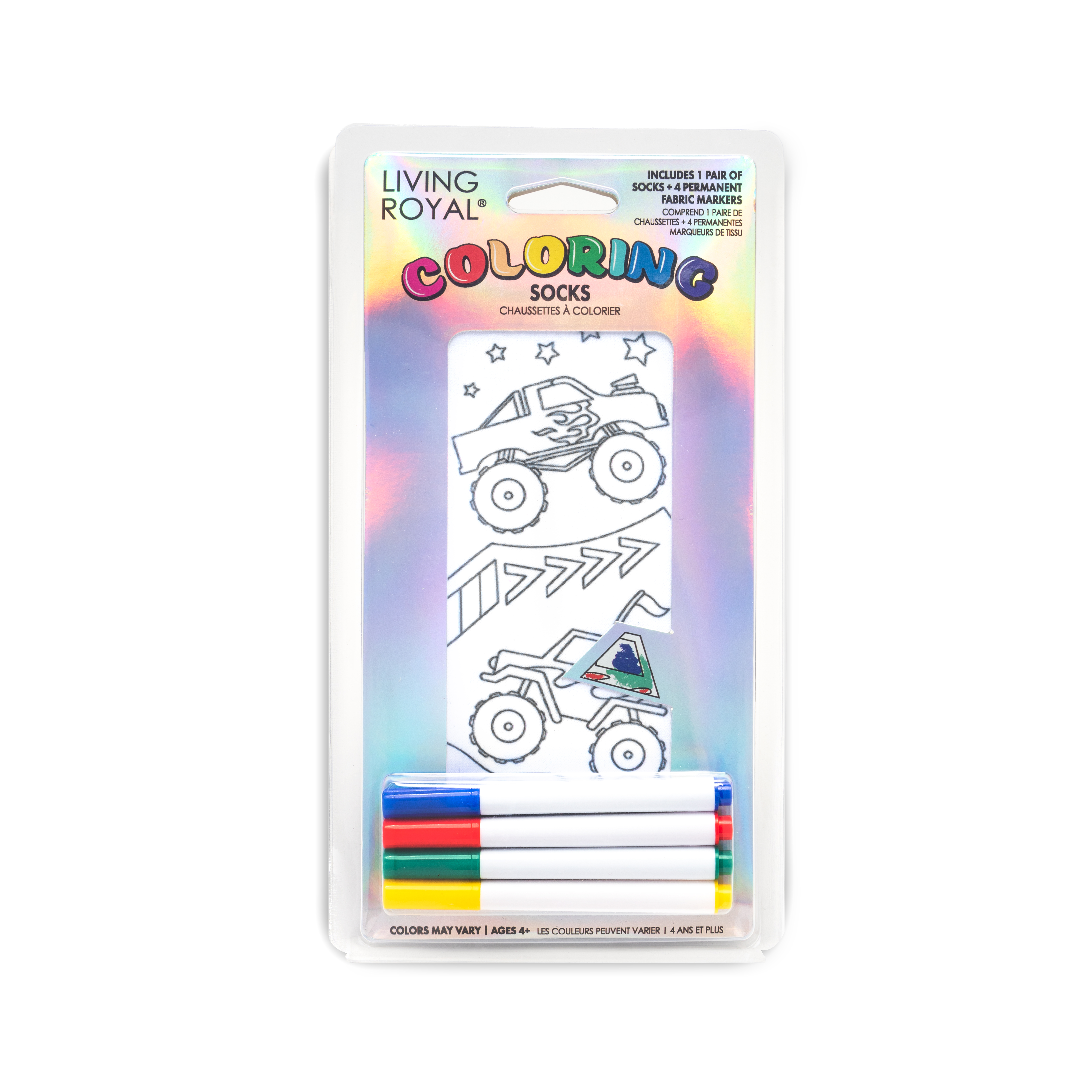 Picture of Monster Truck Coloring Socks