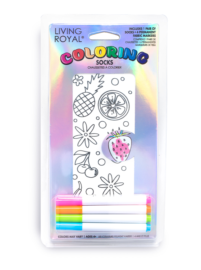 Picture of Fruits Coloring Socks
