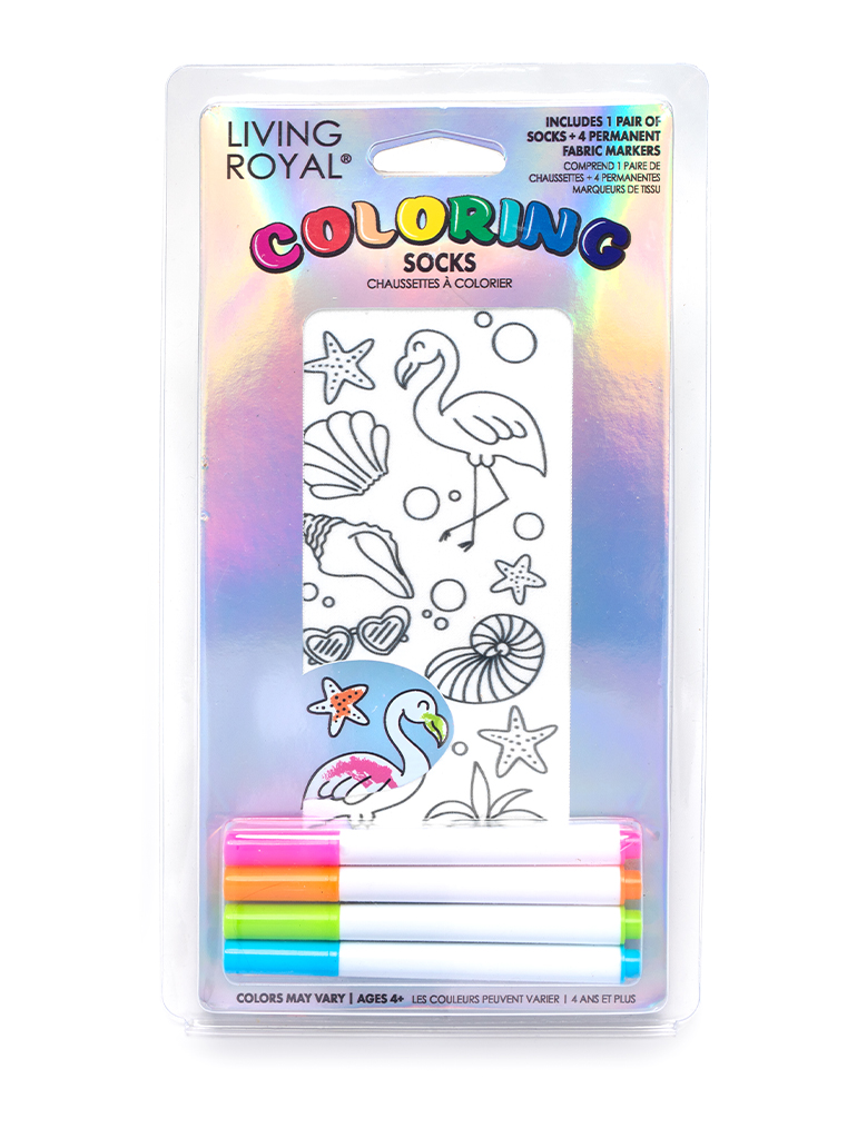 Picture of Beach Fun Coloring Socks