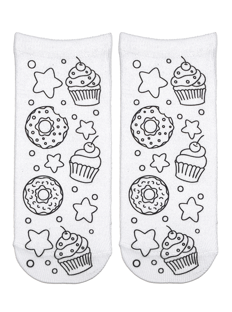 Picture of Cupcake Coloring Socks
