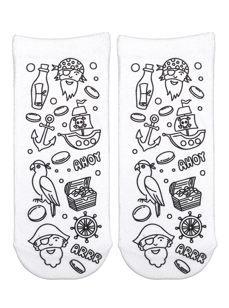 Picture of Pirate Coloring Socks