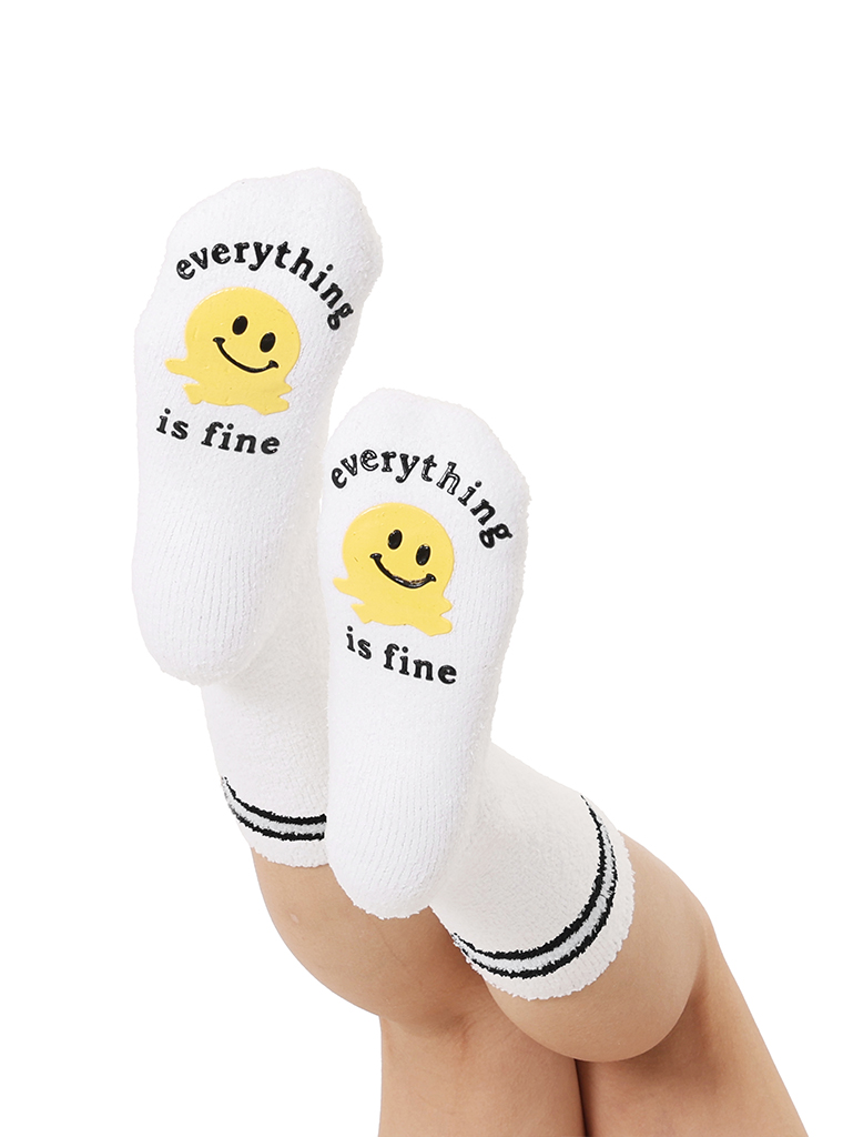 Picture of It's Fine Fuzzy Crew Socks