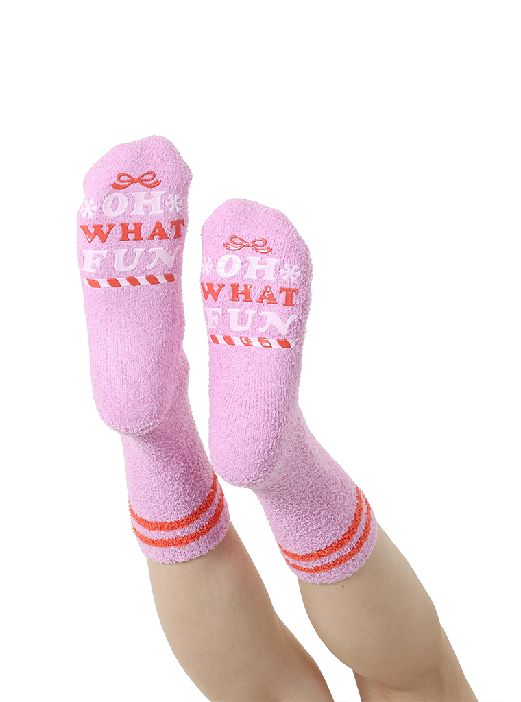 Picture of Oh What Fun Fuzzy Crew Socks