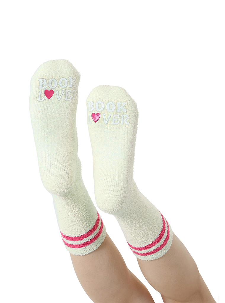 Picture of Book Lover Fuzzy Crew Socks
