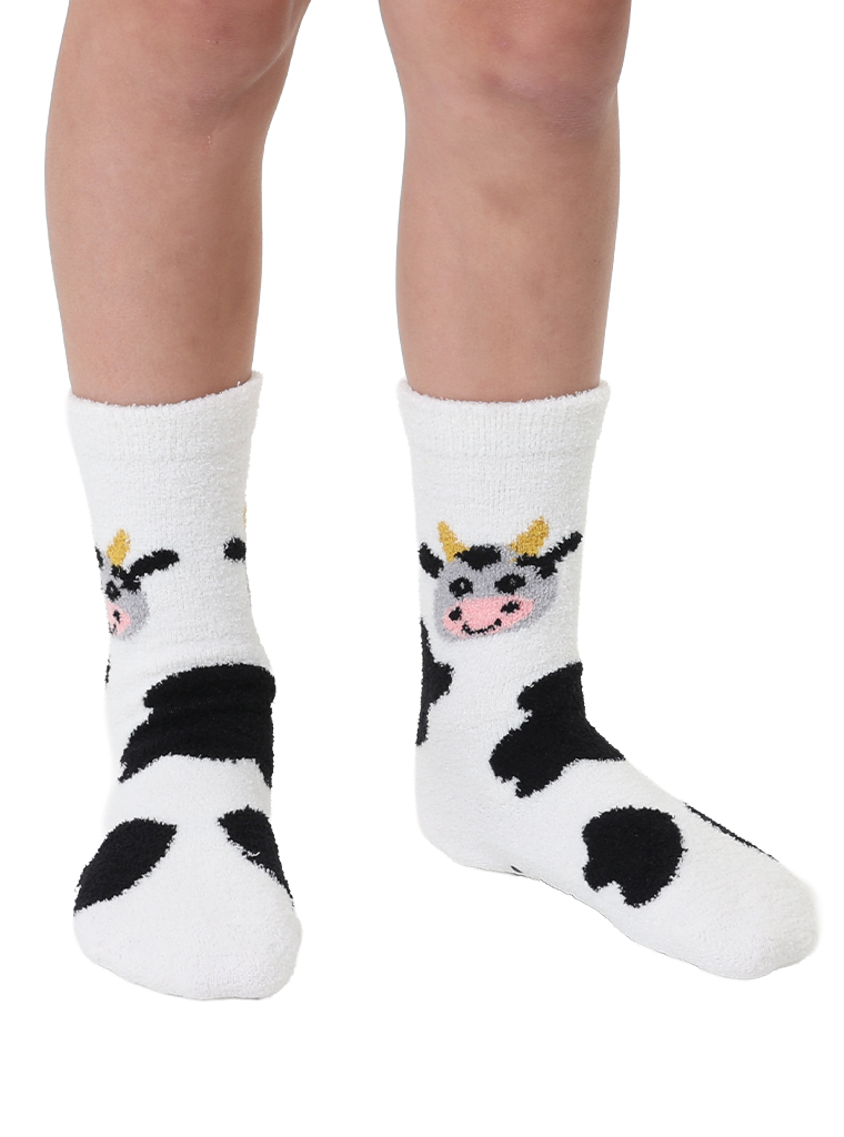 Picture of Cow Kids Fuzzy Socks