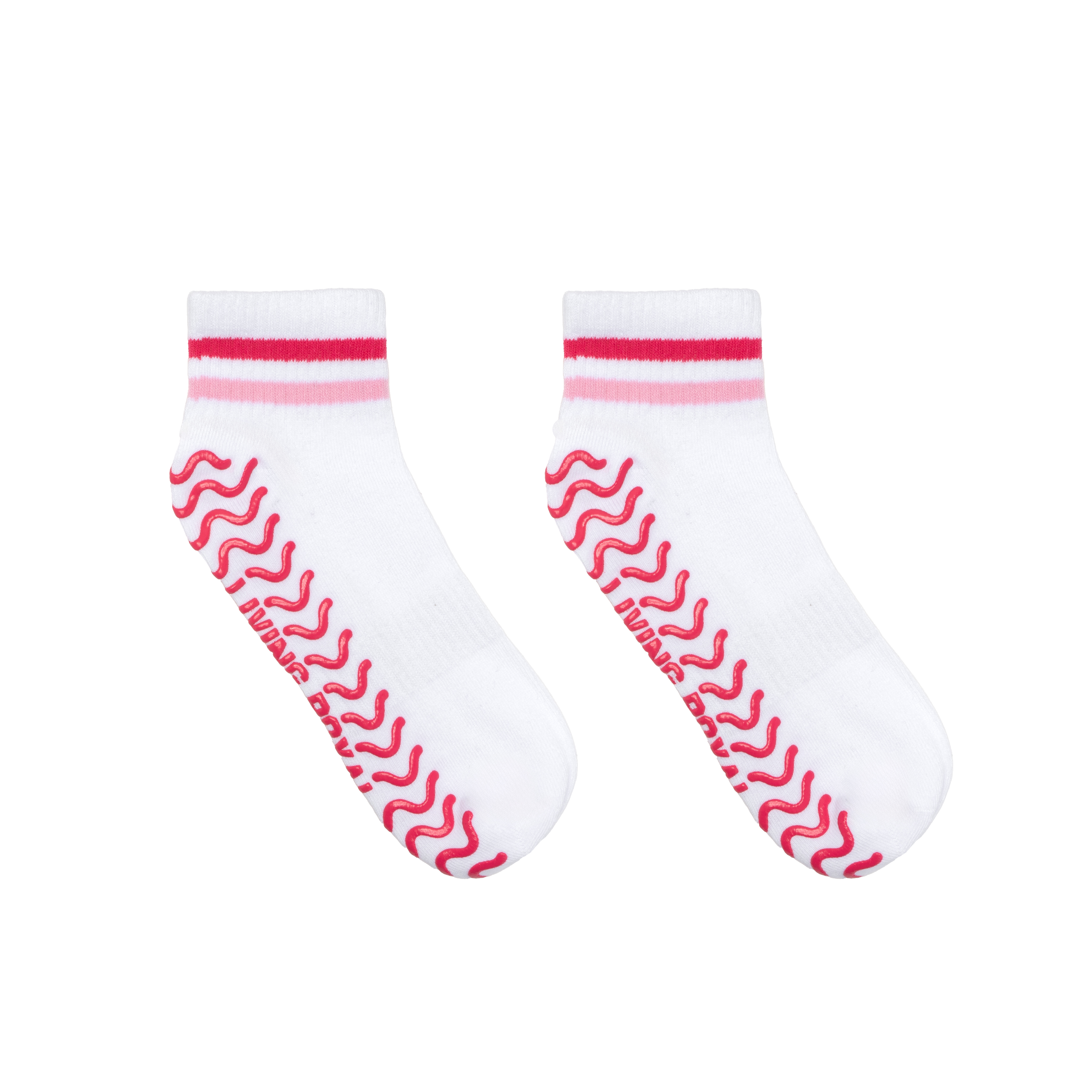 Picture of Pink Stripe Grip Socks