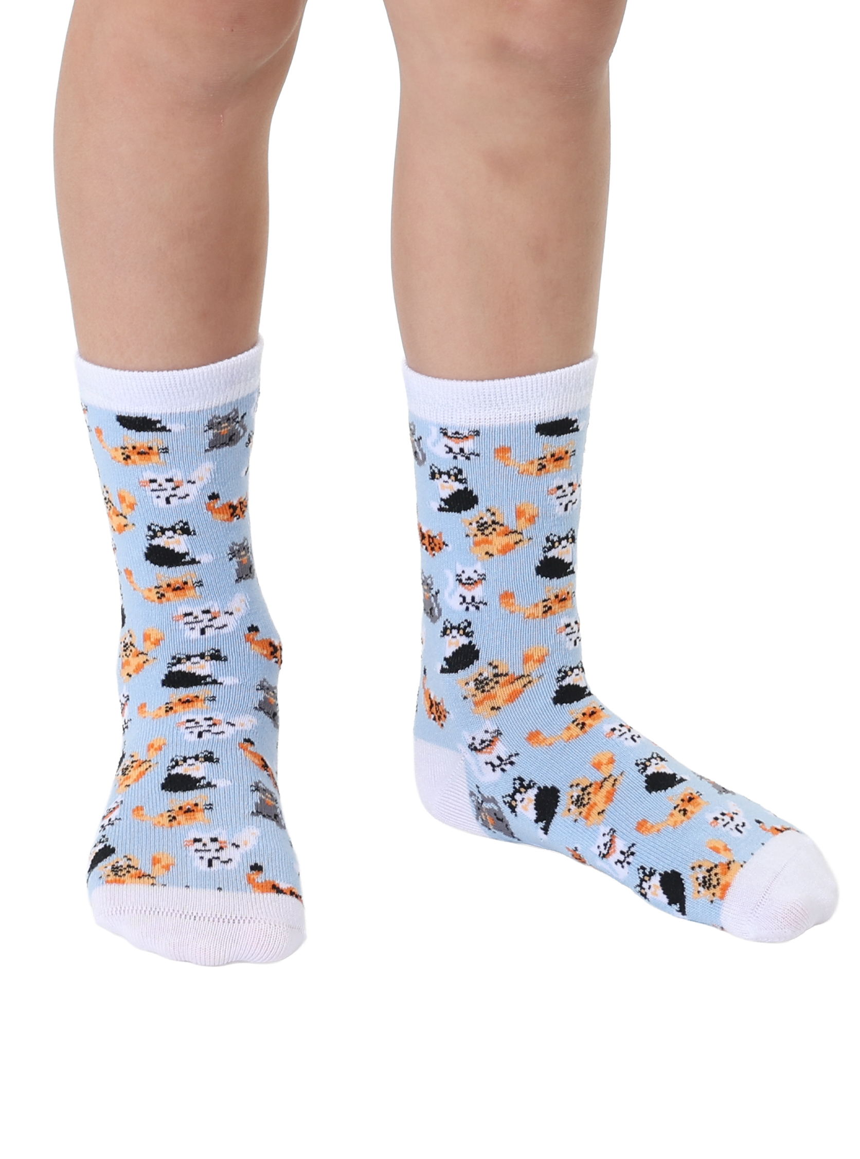 Picture of Cats Kids Bamboo Crew Socks