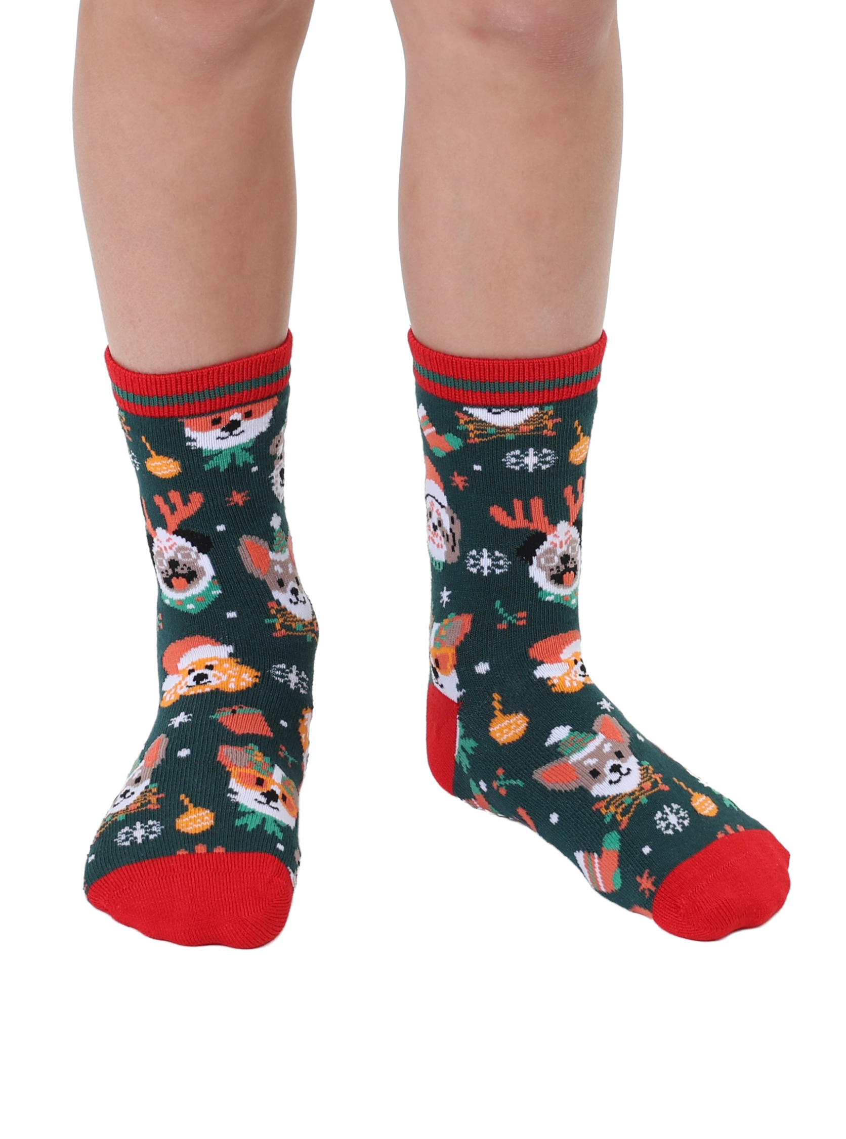 Picture of Holiday Dog Kids Bamboo Crew Socks