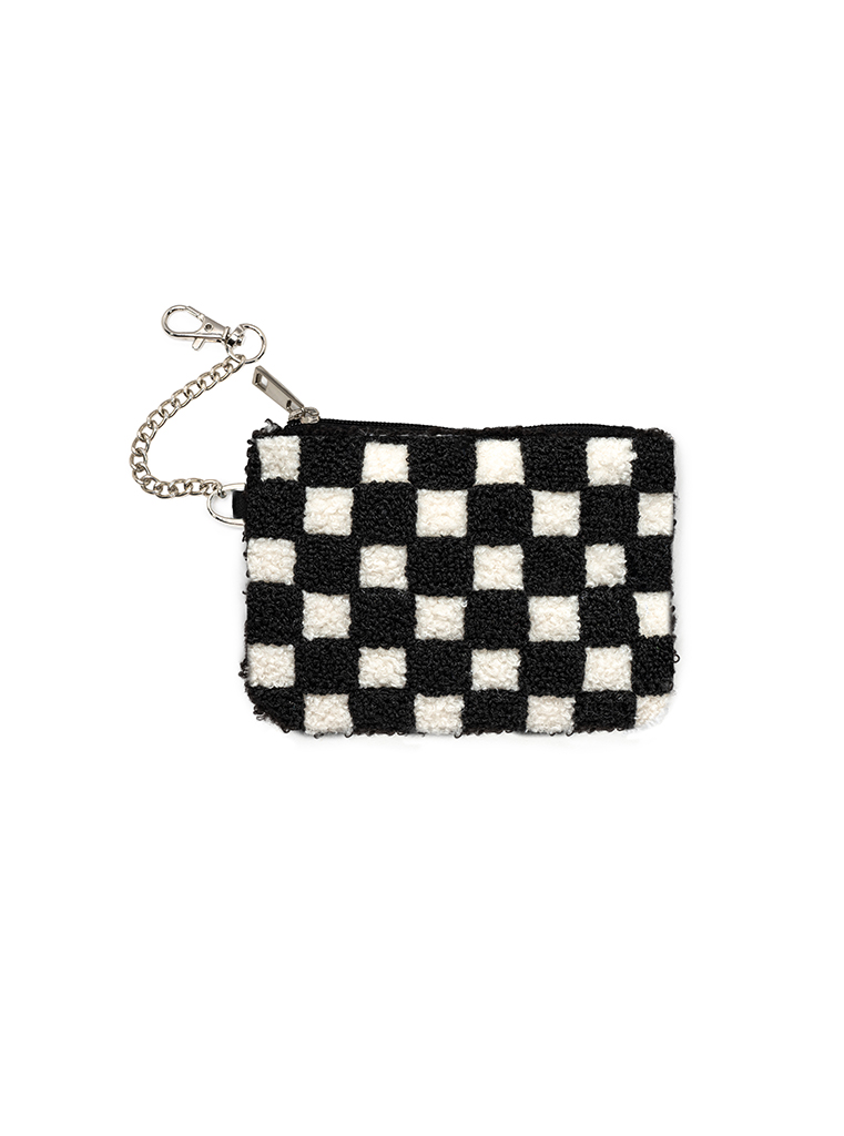 Picture of Black Checker Key Chain Pouch