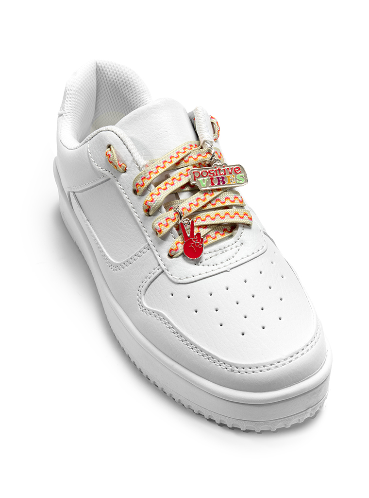 Picture of Positive Vibes Shoe Laces and Charm Set