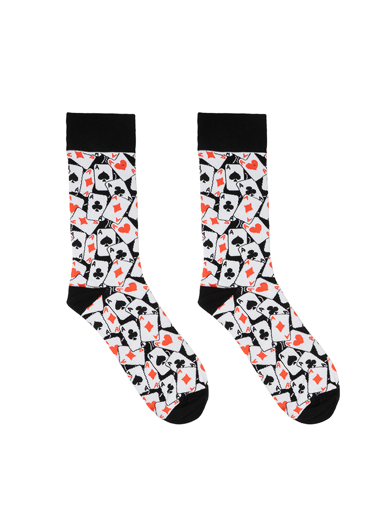 Picture of Cards Mens Bamboo Crew Socks