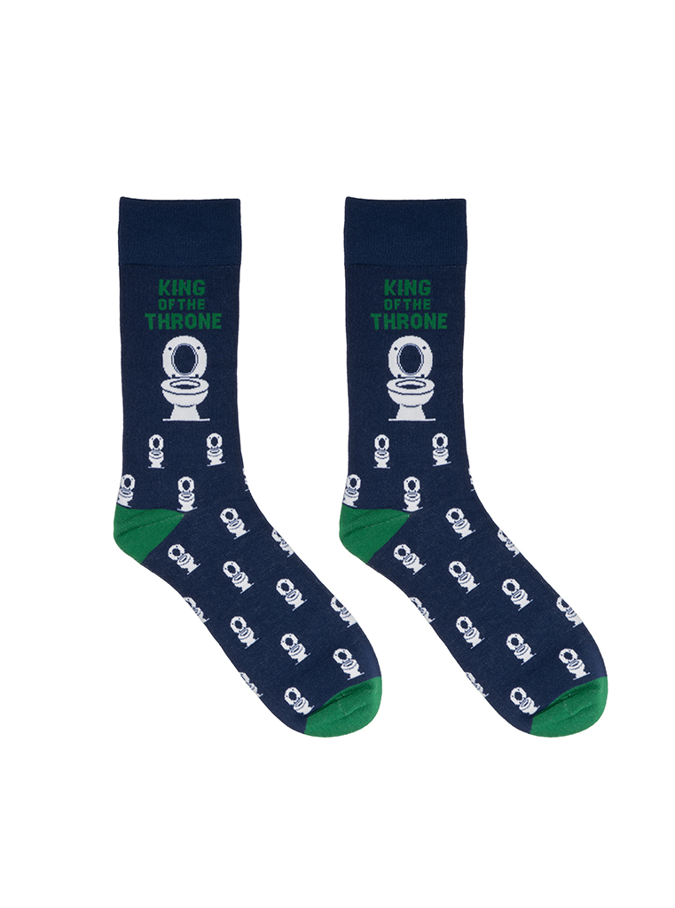 Picture of King Of The Throne Mens Bamboo Crew Socks