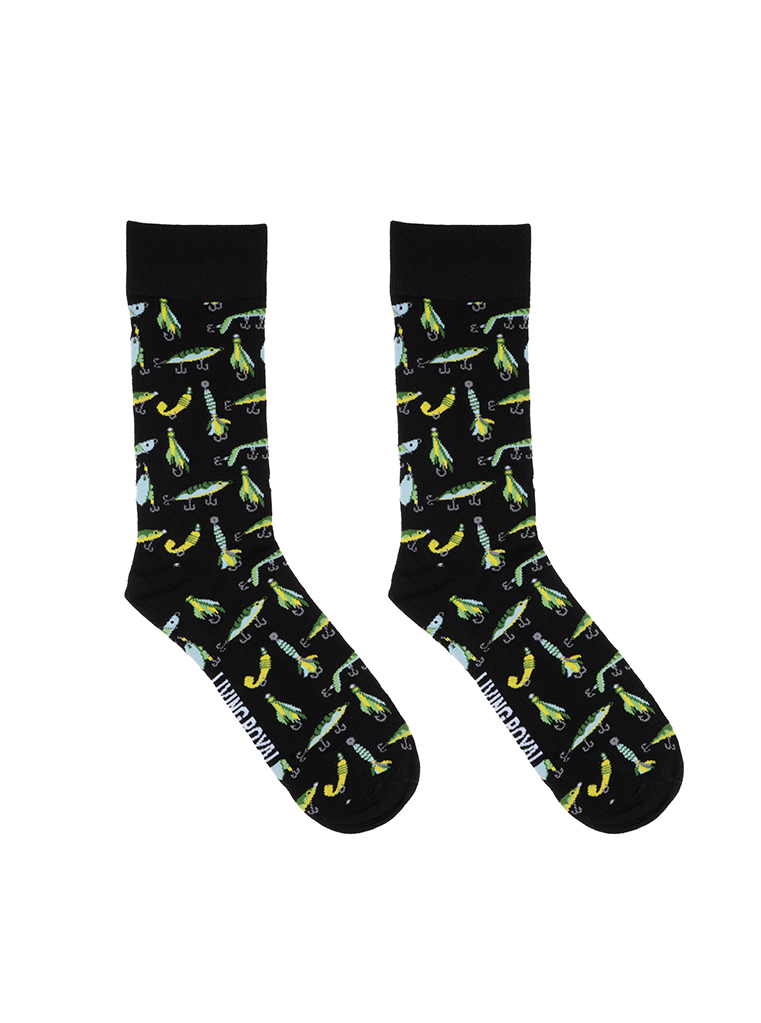 Picture of Fishing Lures Mens Bamboo Crew Socks
