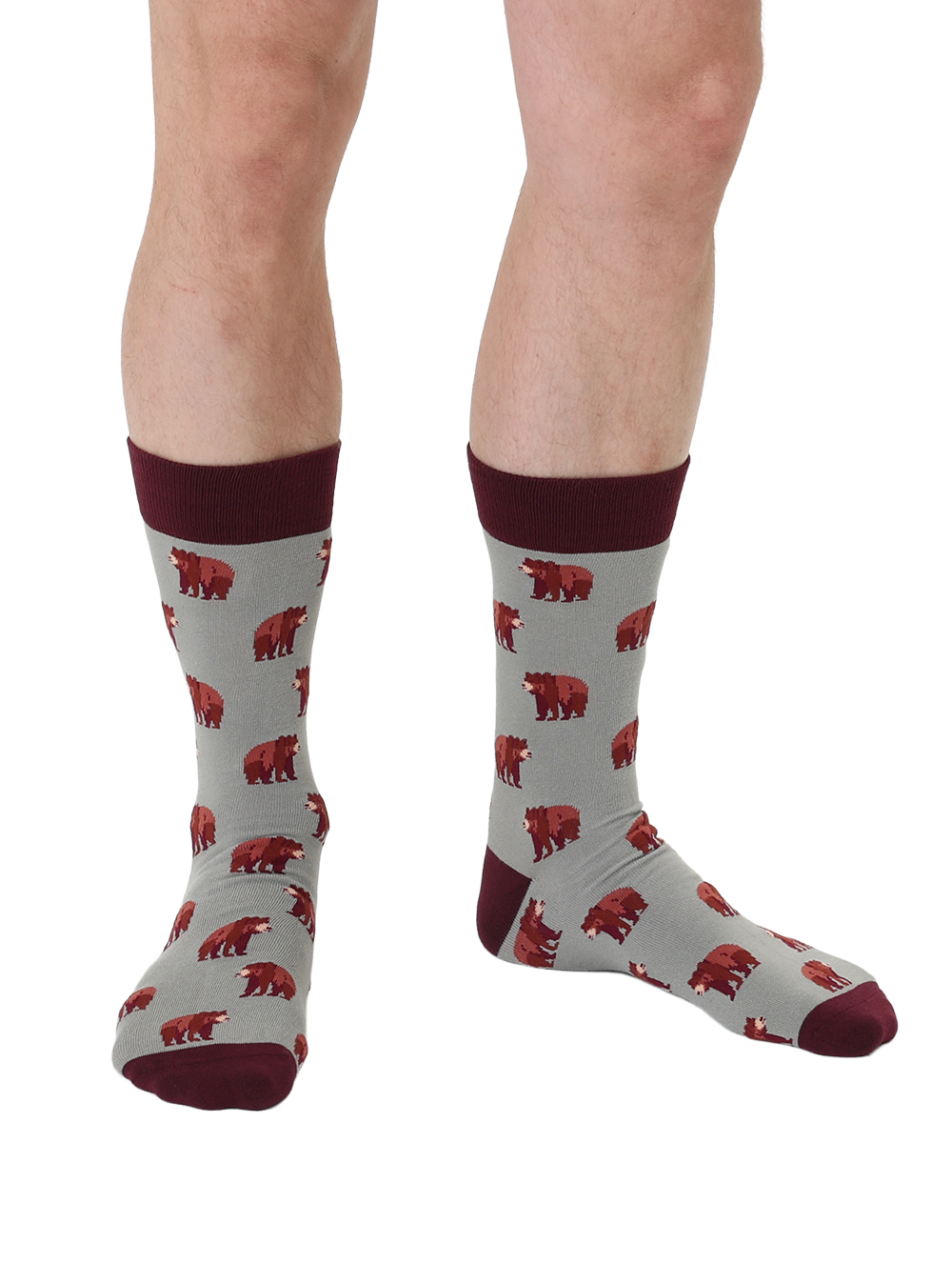 Picture of Brown Bear Mens Bamboo Crew Socks