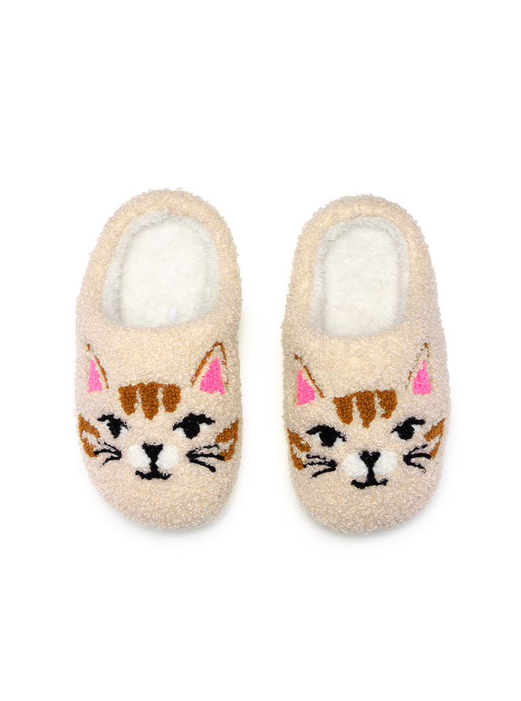 Picture of Cat Face Kids Slippers Pack 2lil 2big