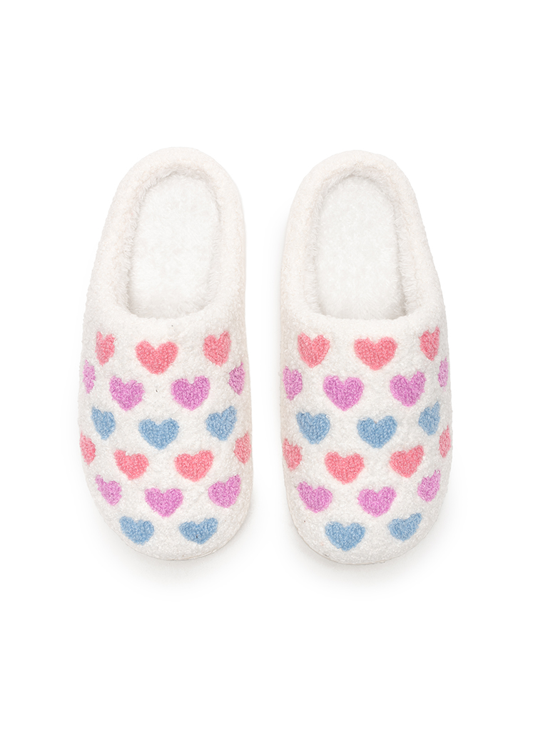 Picture of Pastel Heart Slippers Medium/ Large