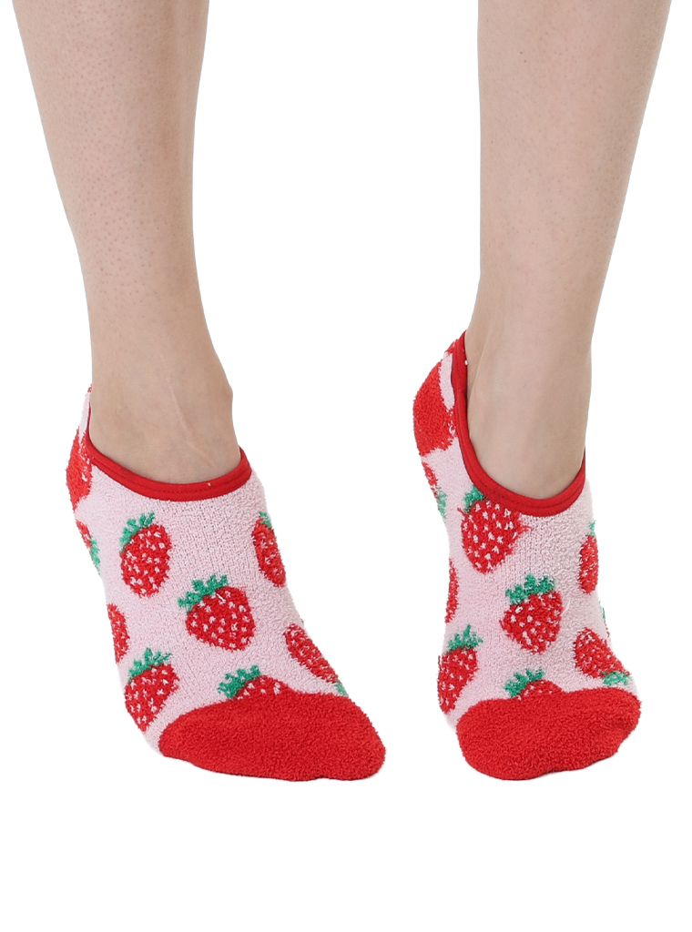 Picture of Cherry Fuzzy Slipper Sock
