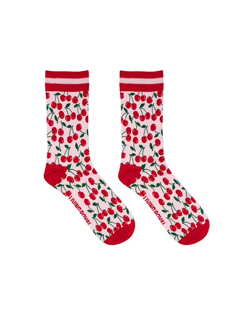 Picture of Cherry Womens Bamboo Crew Socks