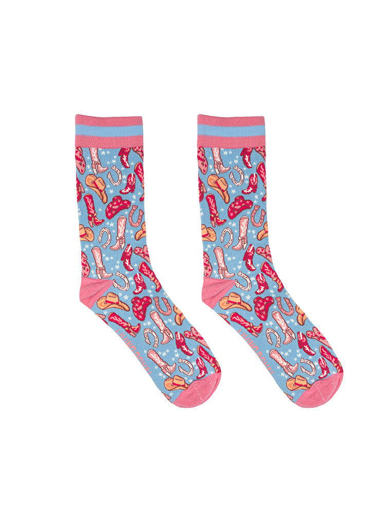 Picture of Cowboy Womens Bamboo Crew Socks