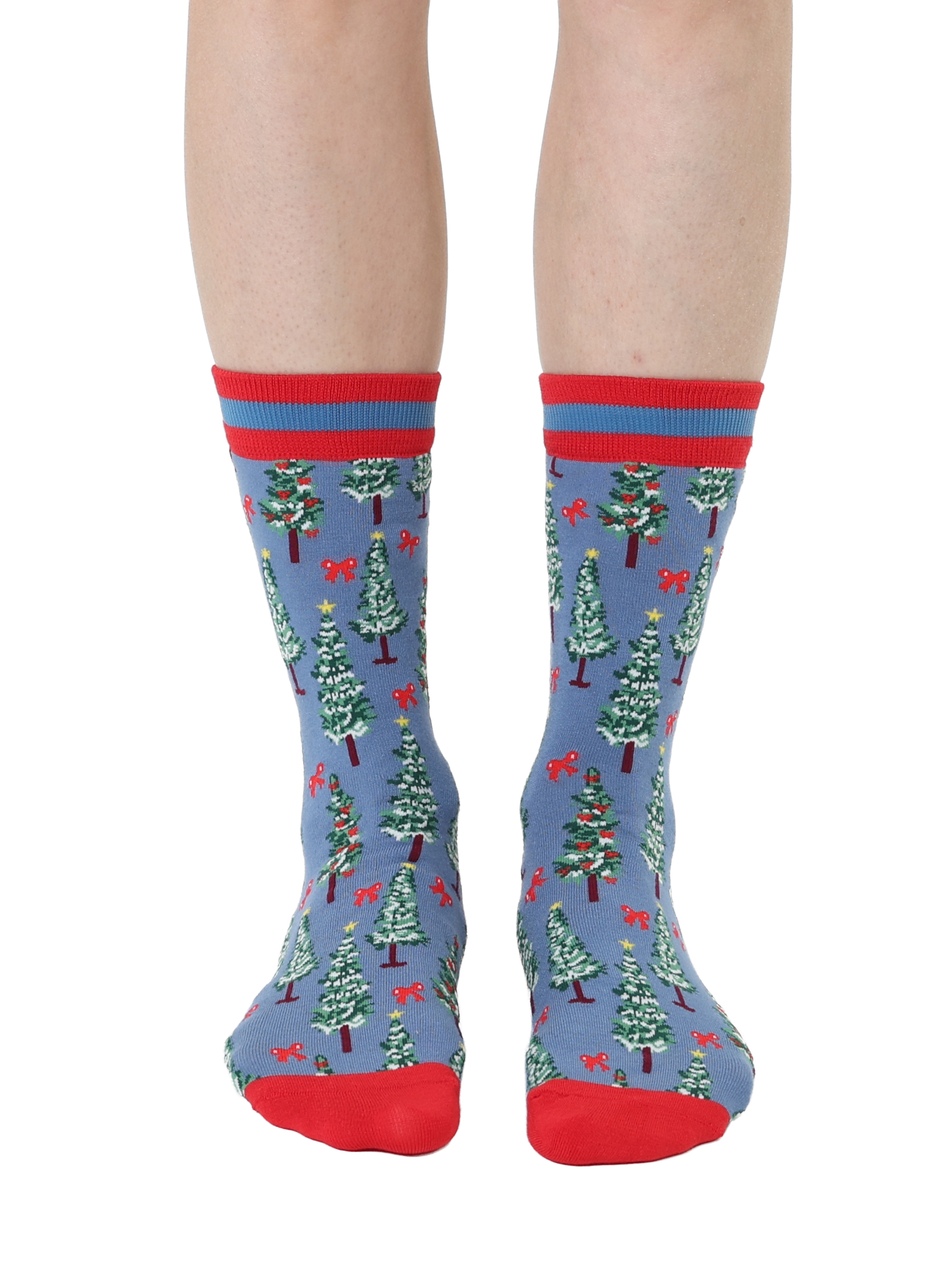 Picture of Holiday Tree Women's Bamboo Crew Socks