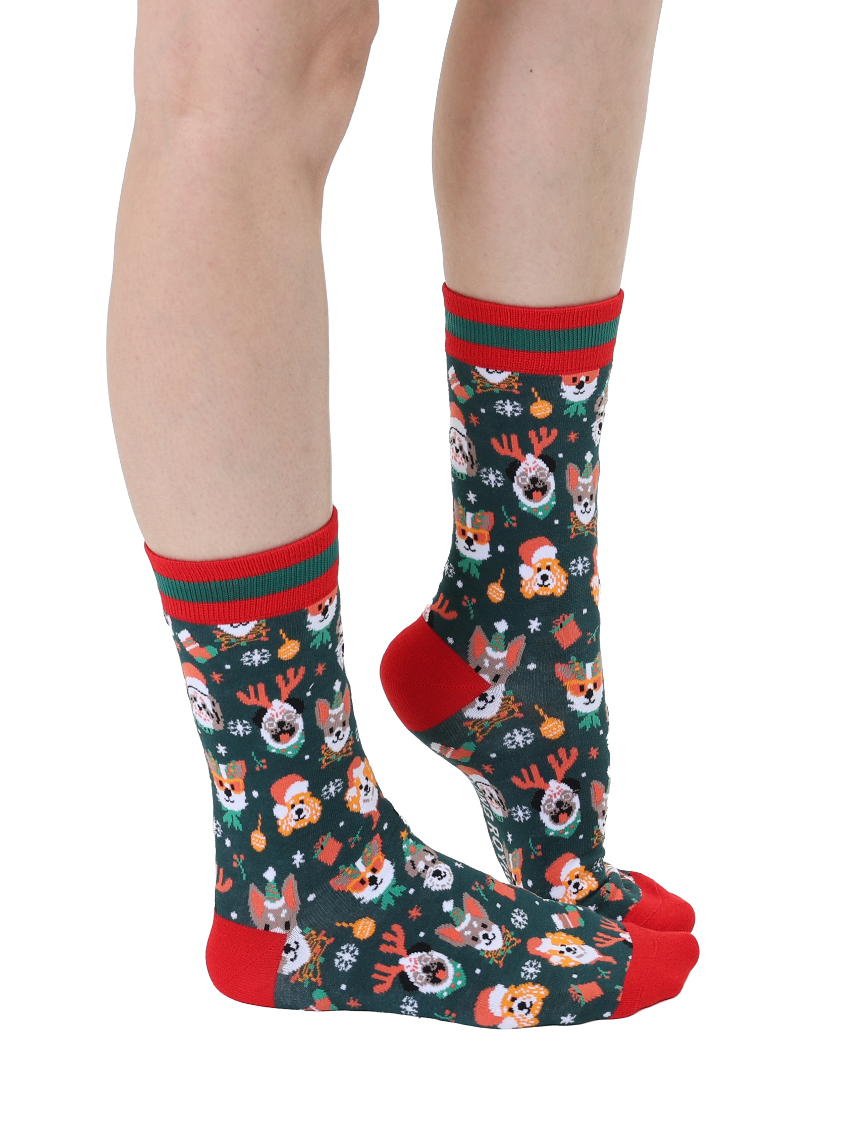Picture of Holiday Dog Women's Bamboo Crew Socks