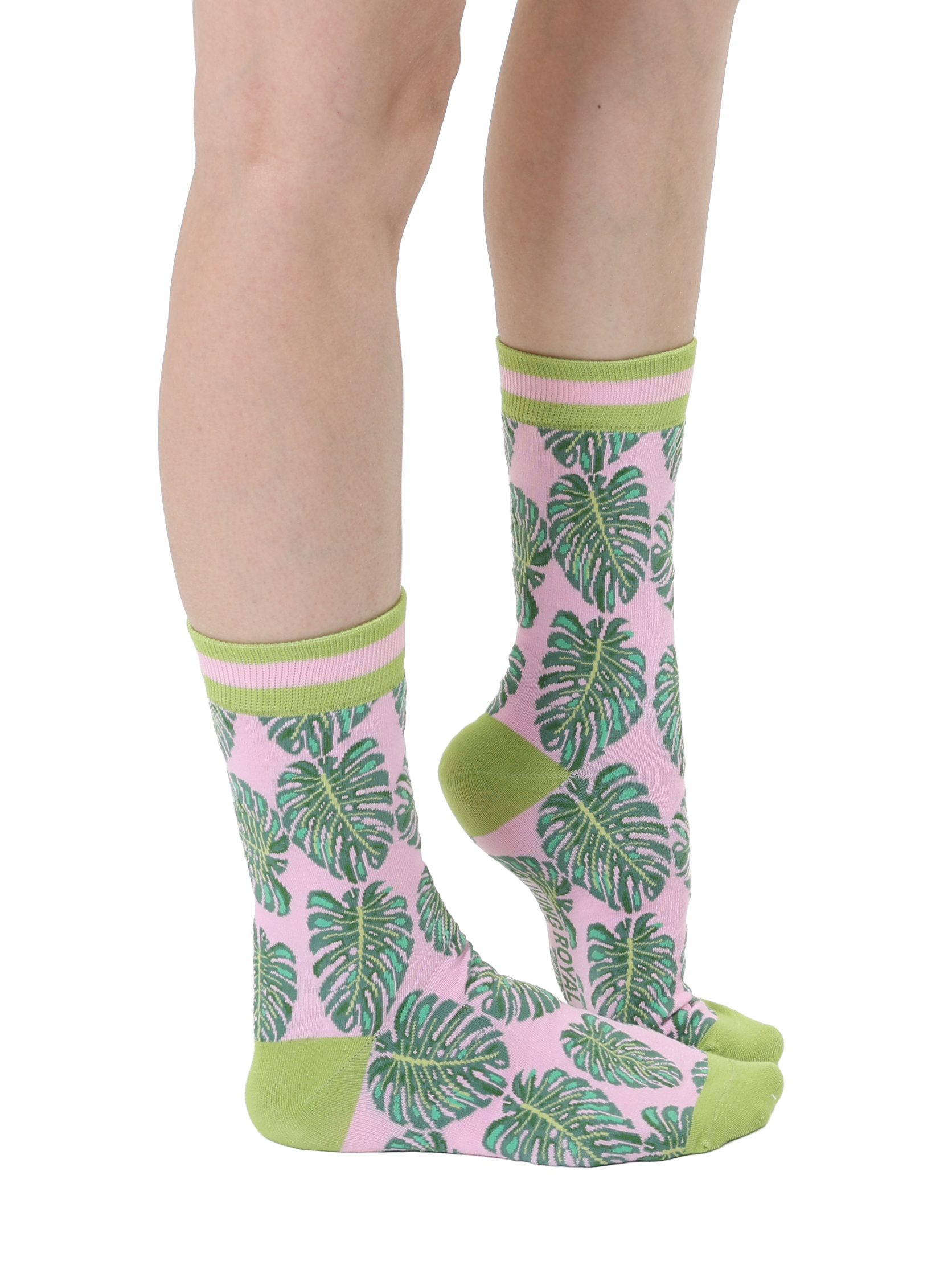 Picture of Monstera Leaf Women's Bamboo Crew Socks