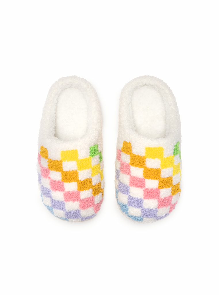 Picture of Rainbow Checker Kids Slippers Big