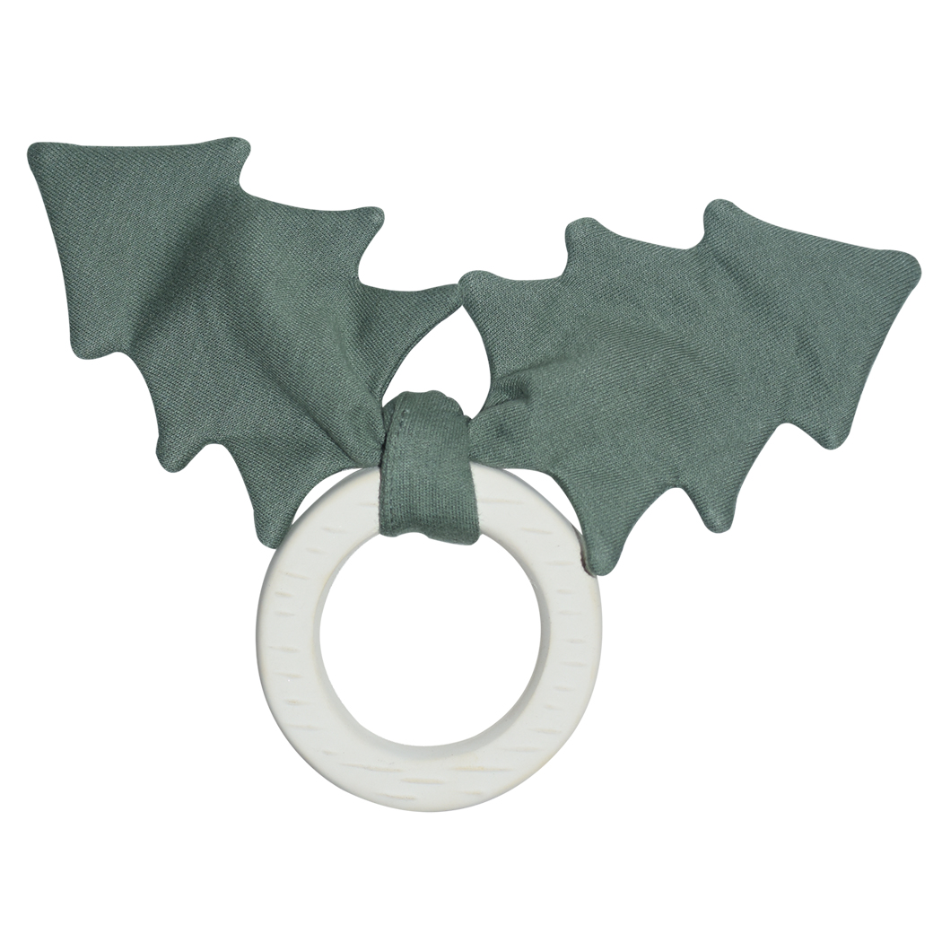 Picture of Rubber Ring Teether with Christmas Tree Muslin Tie