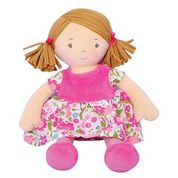 Picture of Lil'l Fran Lt. Brown Hair Dk. Pink & Green Dress