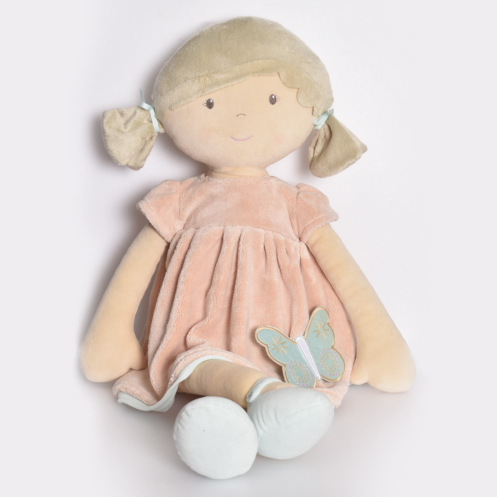 Picture of Pia DISPLAY Brown Hair in Peach & Blue Dress