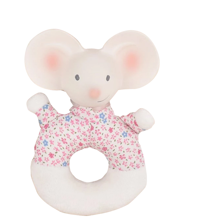 Picture of Meiya the Mouse Soft Rattle with Rubber Head