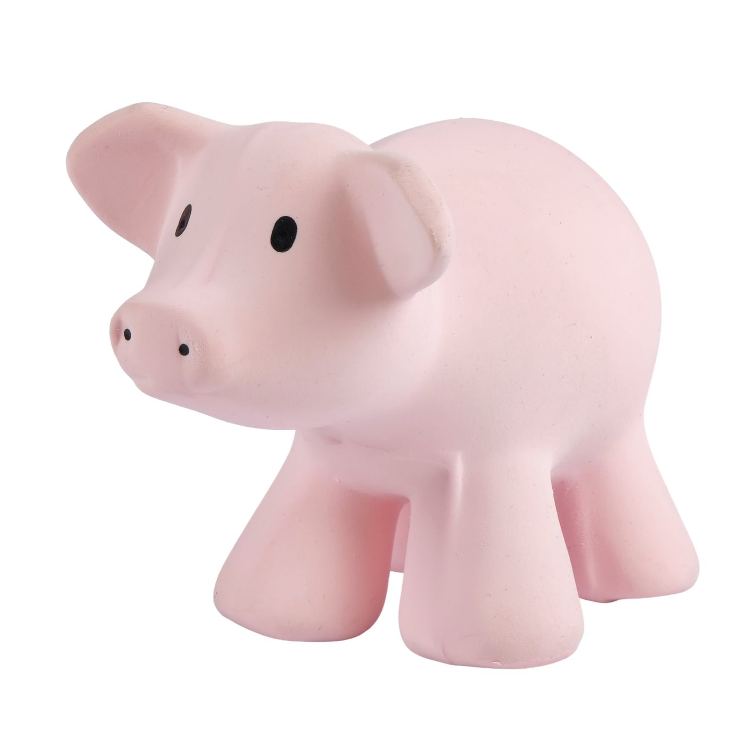 Picture of Pig-Natural. Rubber Rattle, Teether & Bath Toy