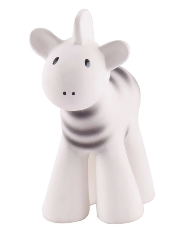Picture of Zebra - Nat. Organic Rubber Rattle Teether & Bath