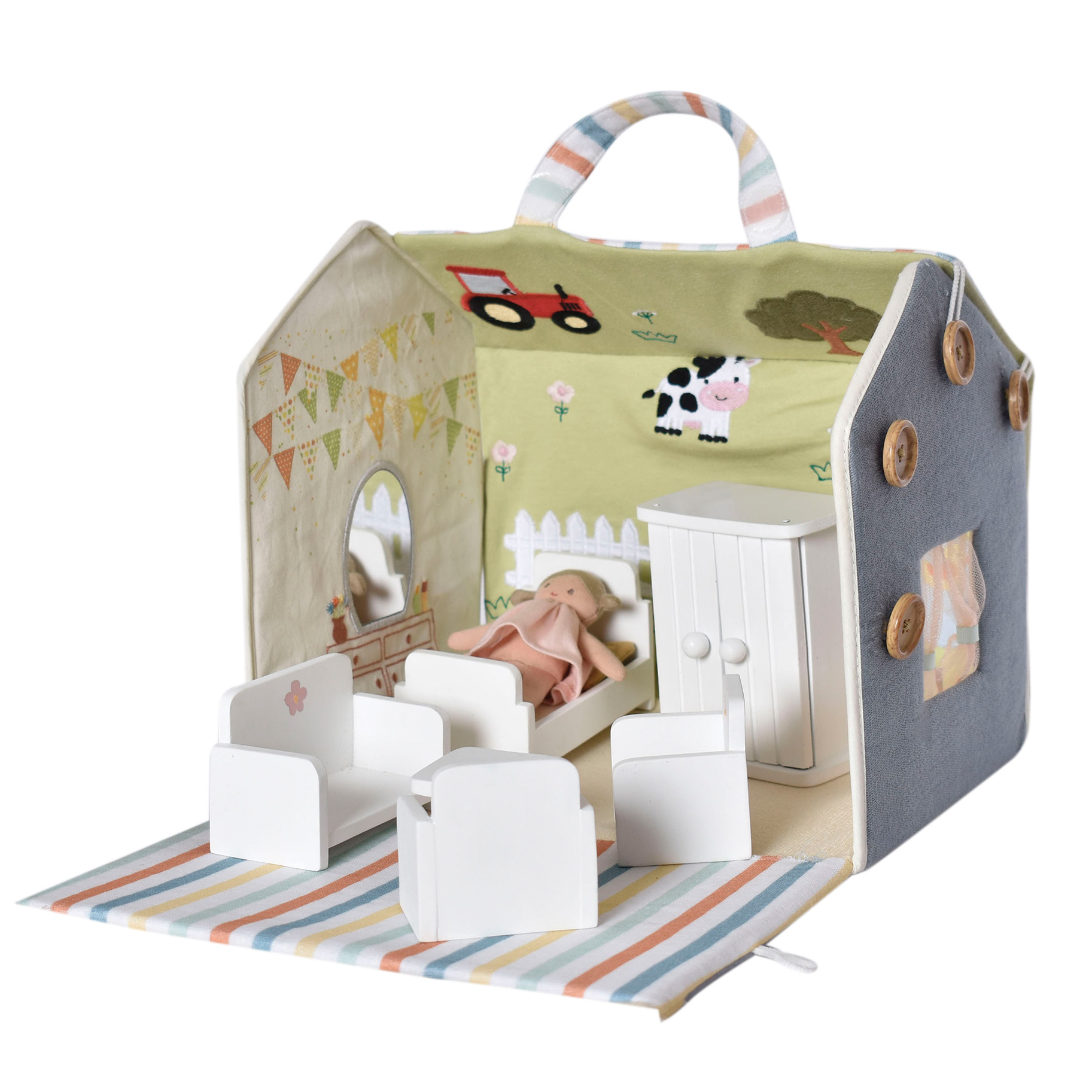 Picture of Doll House with Wooden Furniture