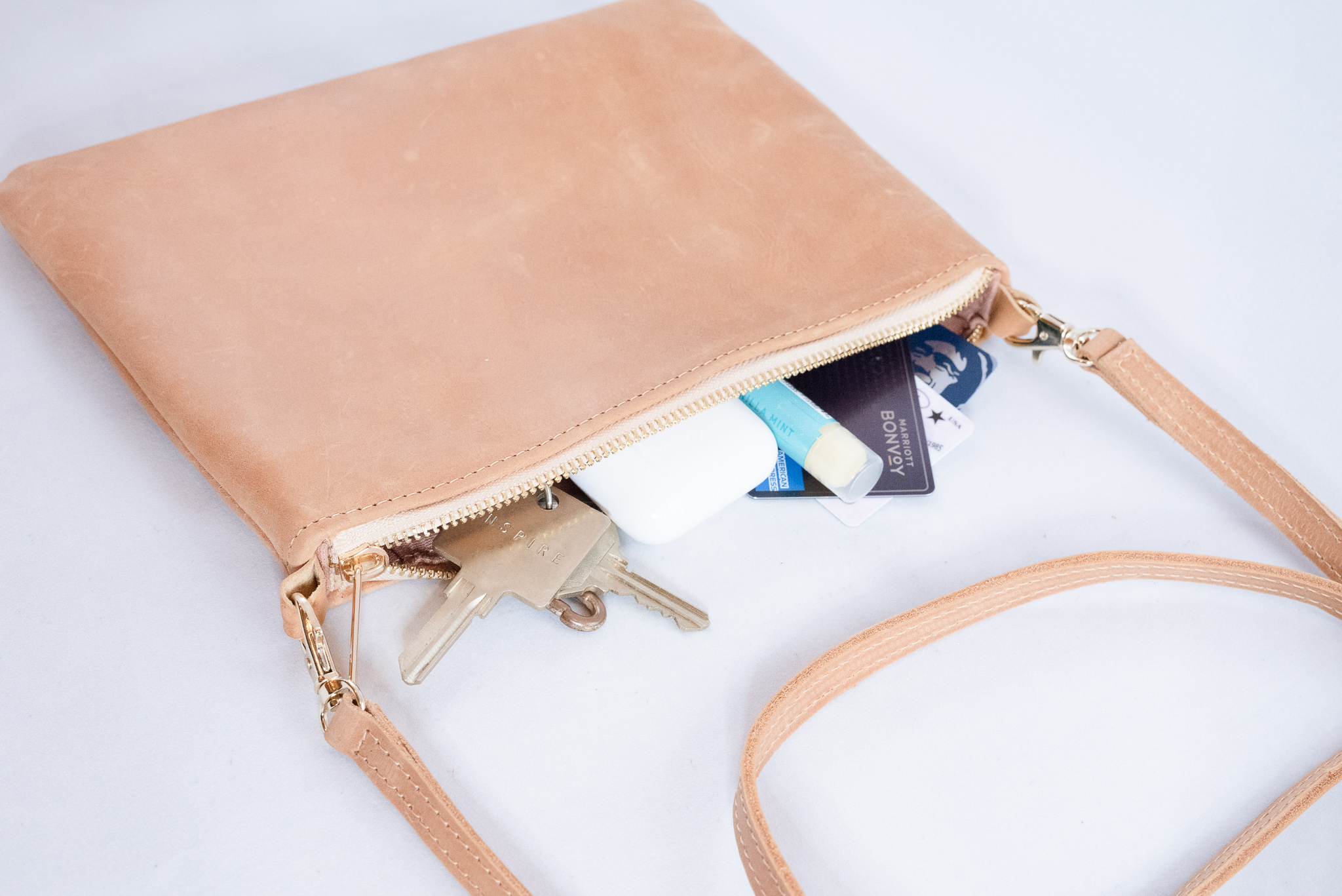Picture of Ethic Leather Passport Bag - TAN