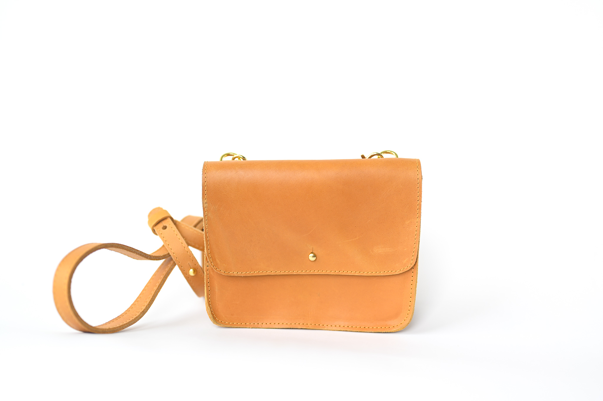 Picture of Ethic Petite Crossbody Leather Bag - TAN
