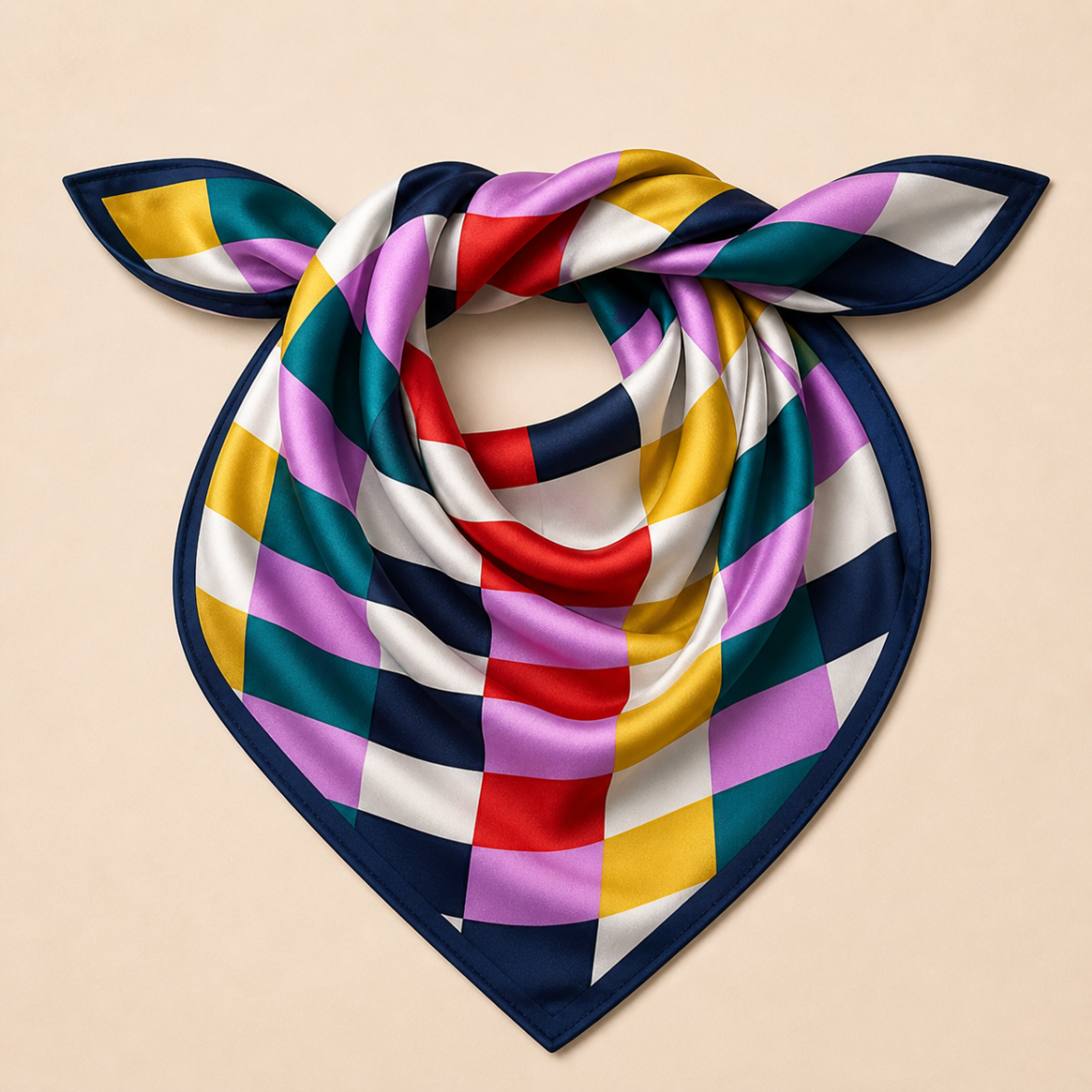 Picture of Silk Scarf: Bold Patchwork