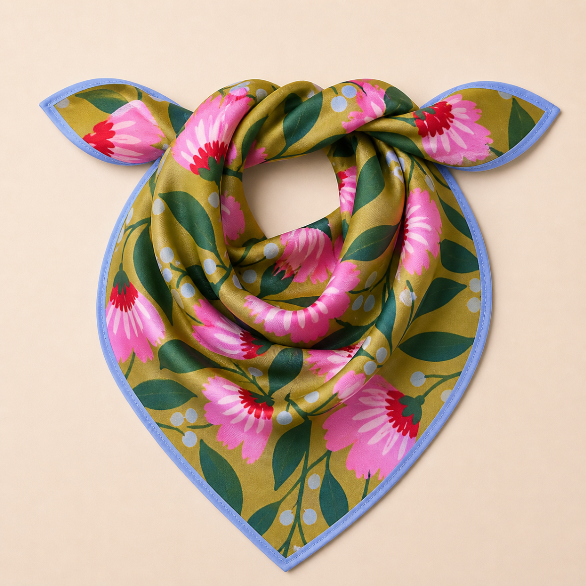 Picture of Silk Scarf: Floral Vine