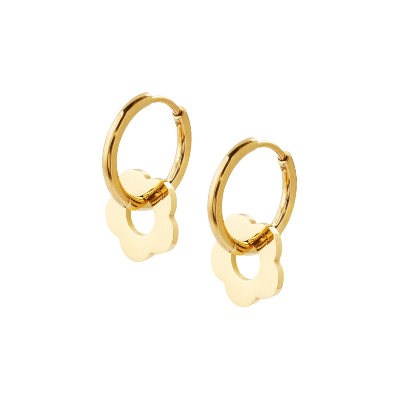 Picture of Earrings: Flower Hoops