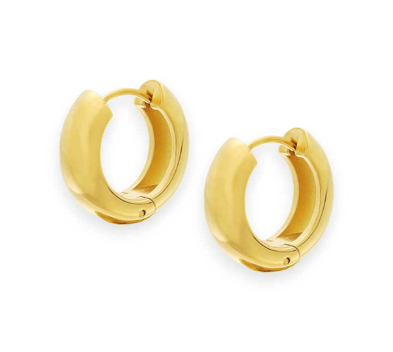 Picture of Earrings: Bold Gold Hoops