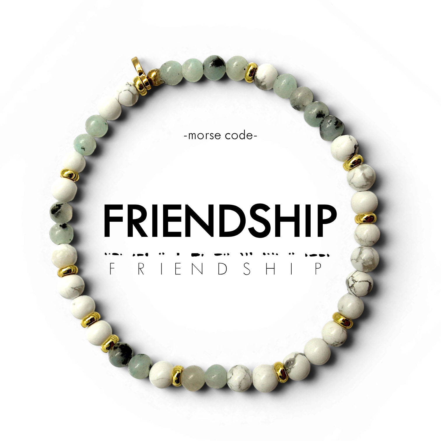 Picture of EG MC Bracelet: FRIENDSHIP | Jasper & Howlite