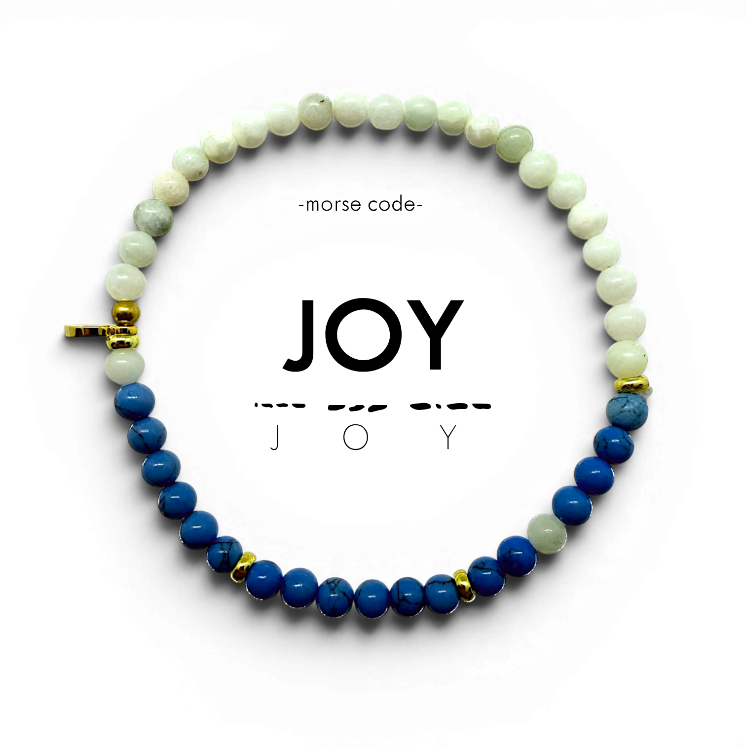 Picture of EG MC Bracelet: JOY | Light Green & Blue Howlite