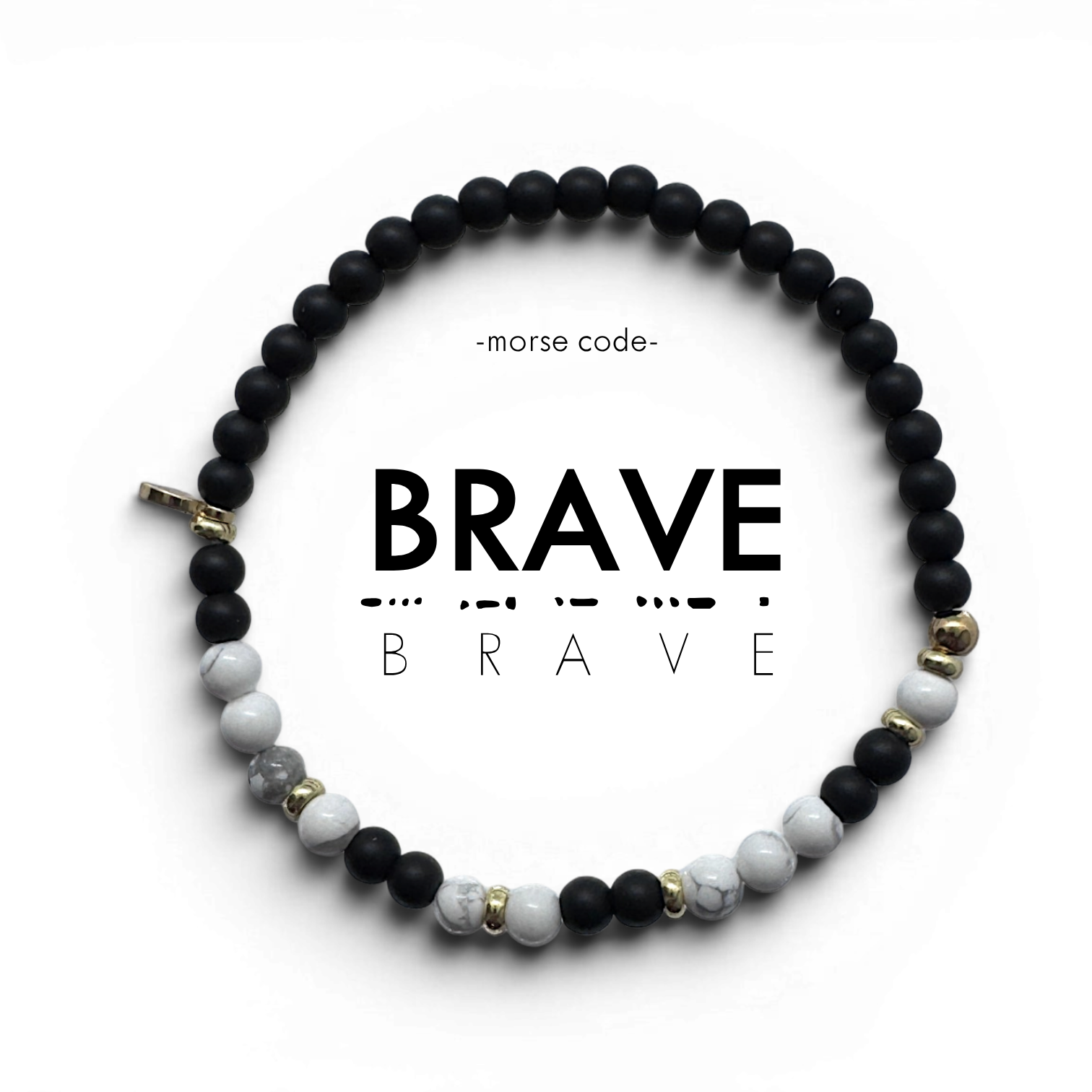 Picture of EG MC Bracelet: BRAVE | Marble & Matte Black