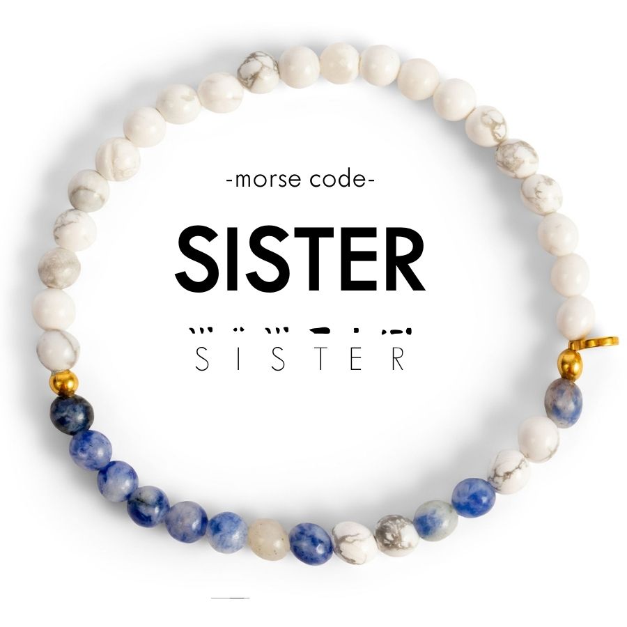 Picture of EG MC Bracelet: SISTER | Lapis & Howlite
