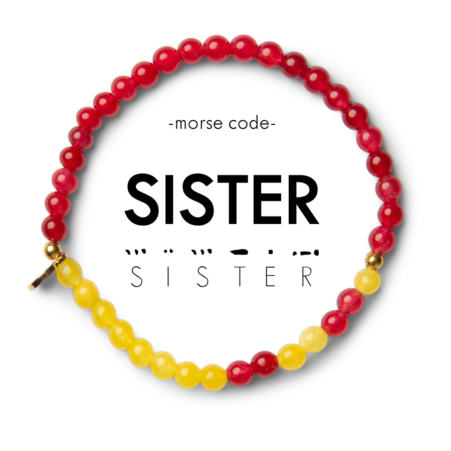 Picture of EG MC Bracelet: SISTER | Maroon Quartz & Yellow Qu