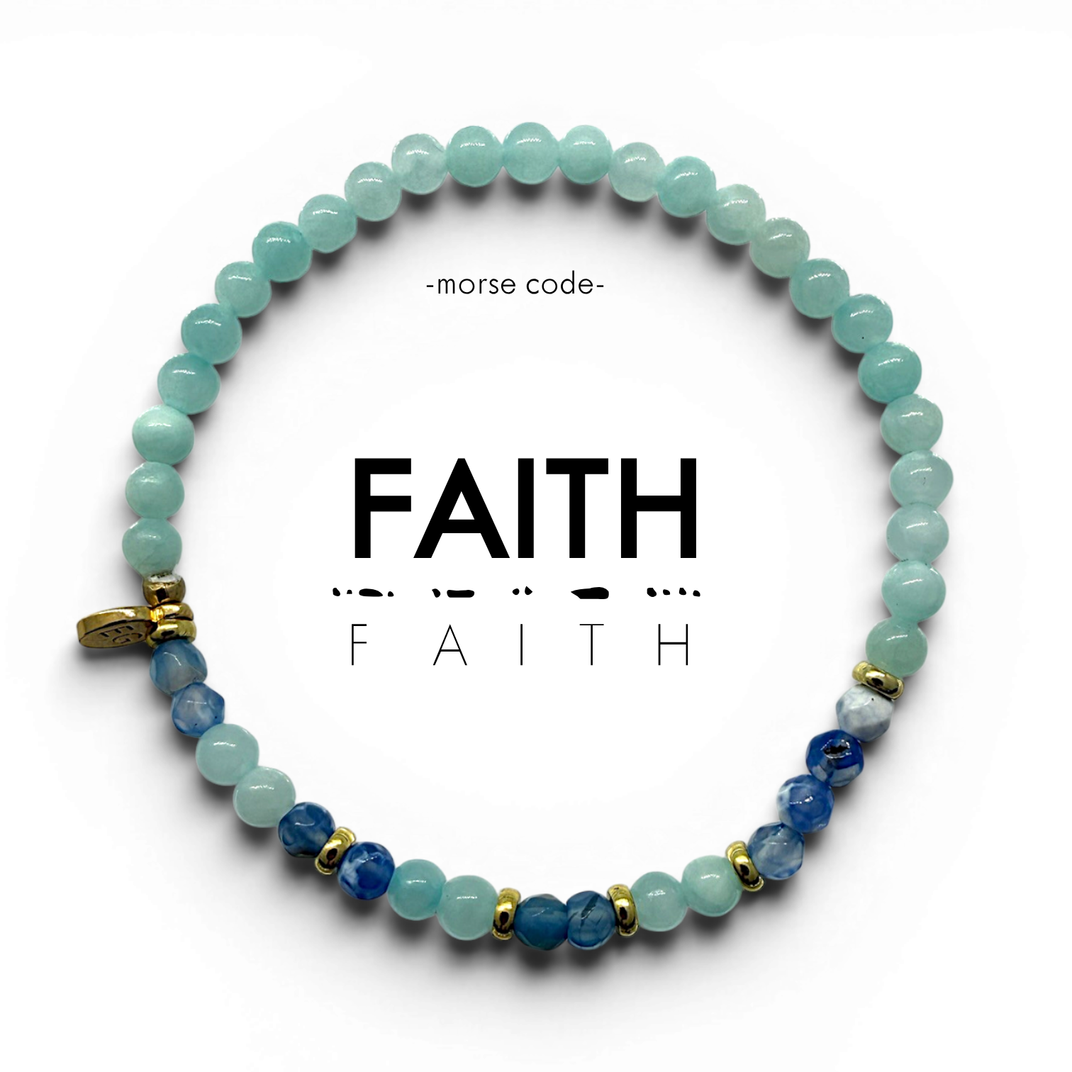 Picture of EG MC Bracelet: FAITH | Mint & Blue Lace Agate