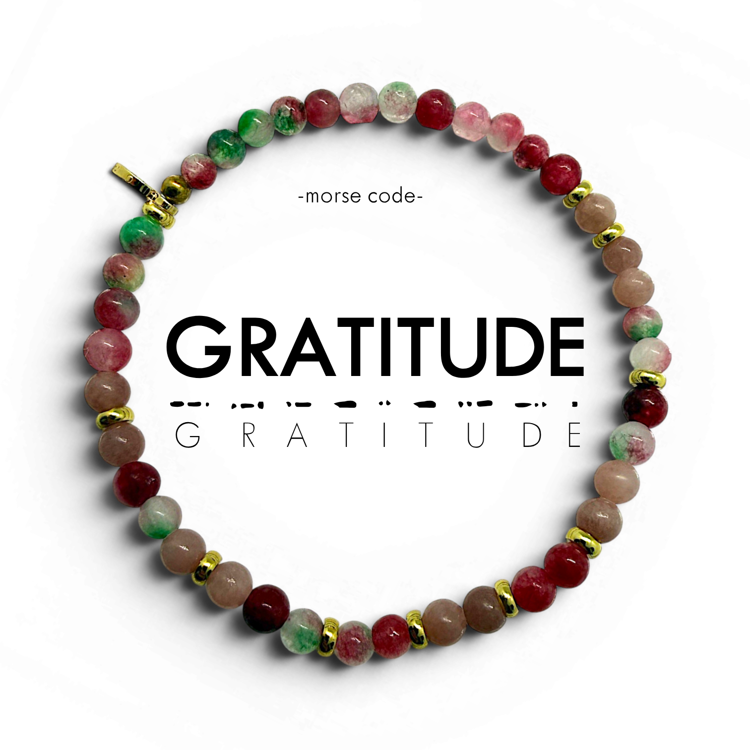 Picture of EG MC Bracelet: GRATITUDE | Mauve Quartz & Fancy J