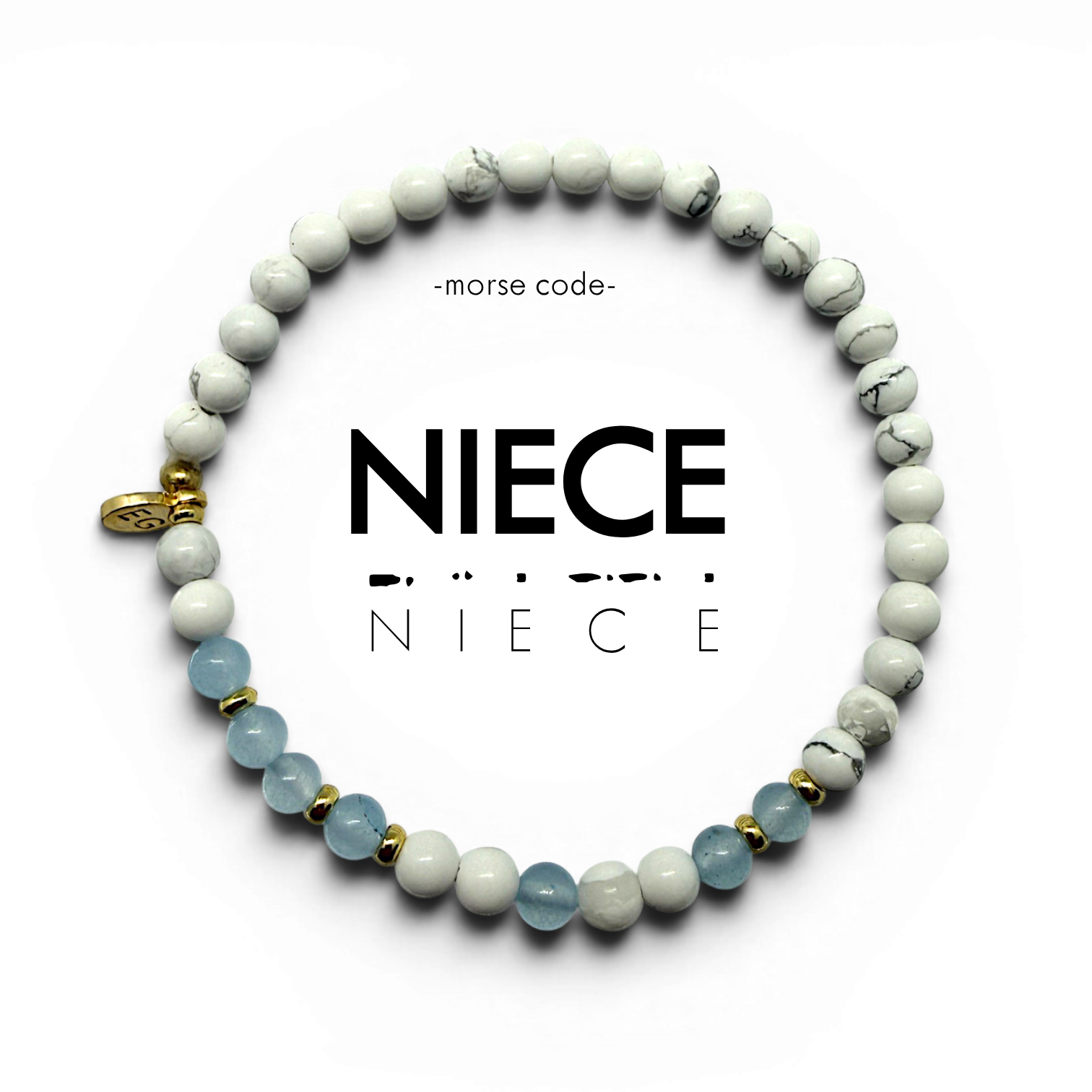 Picture of EG MC Bracelet: NIECE | Cloudy Blue & Howlite