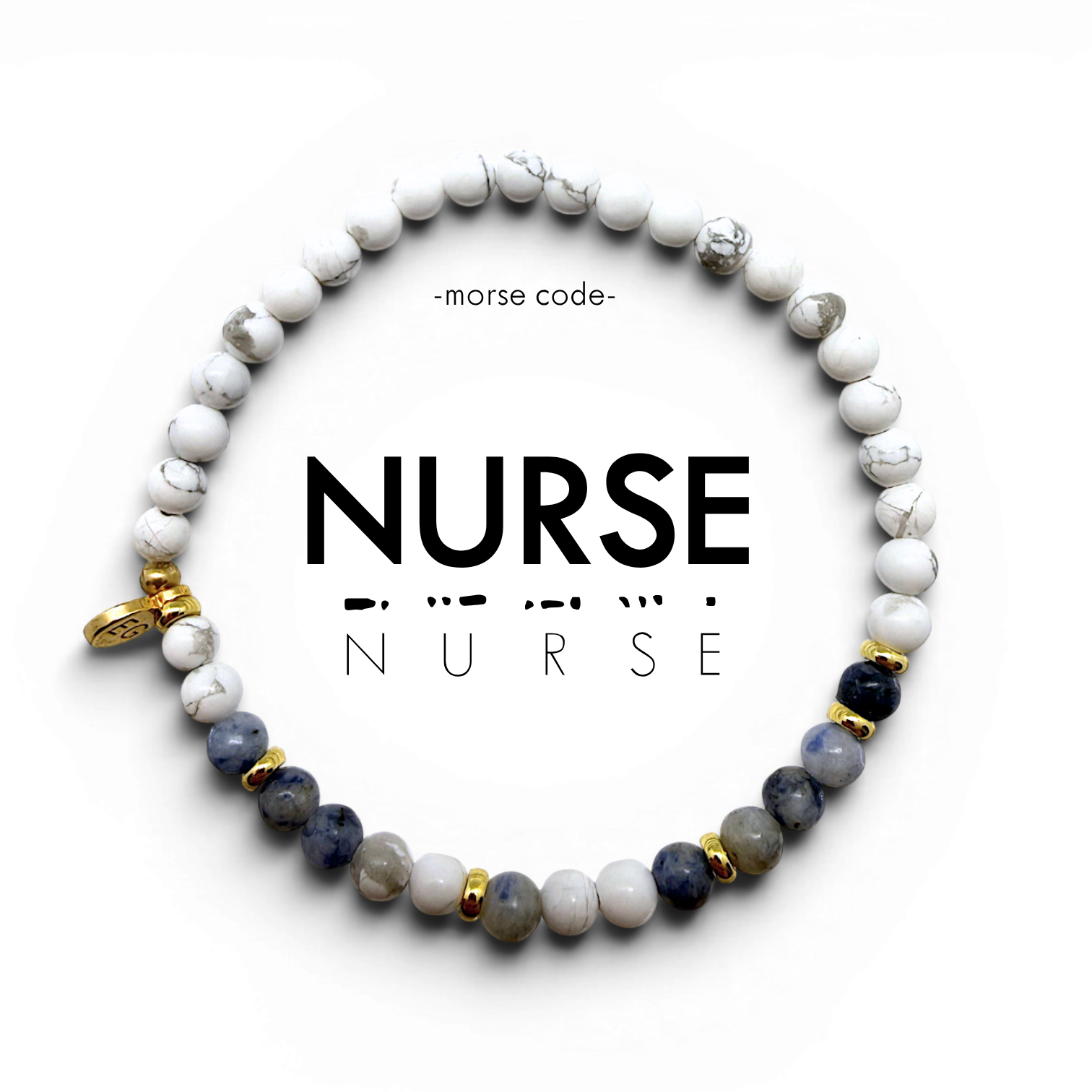 Picture of EG MC Bracelet: NURSE | Lapis & Howlite