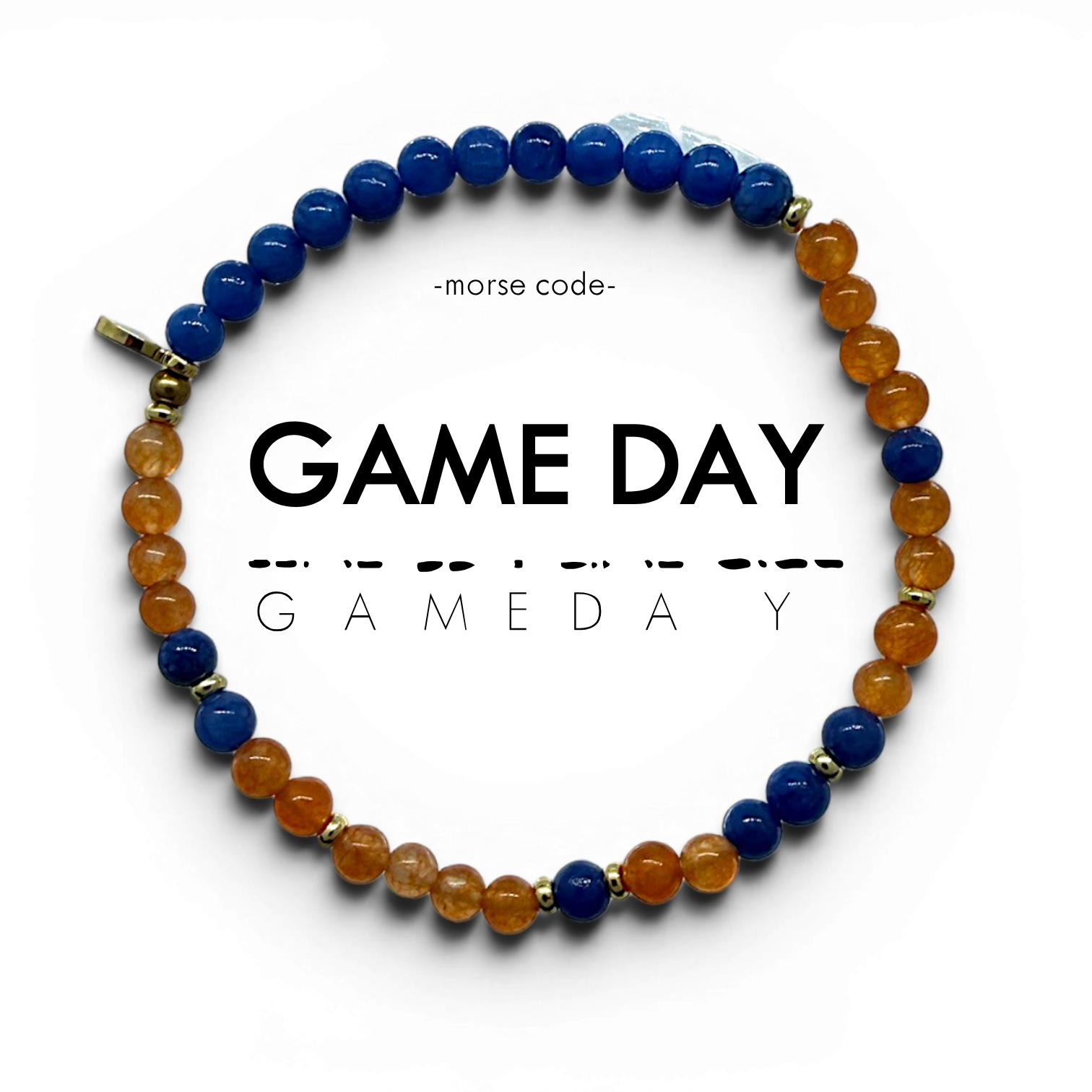 Picture of EG MC Bracelet: GAME DAY | Orange Quartz & Royal B